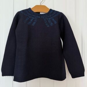 Jacadi Girls Navy Sweater